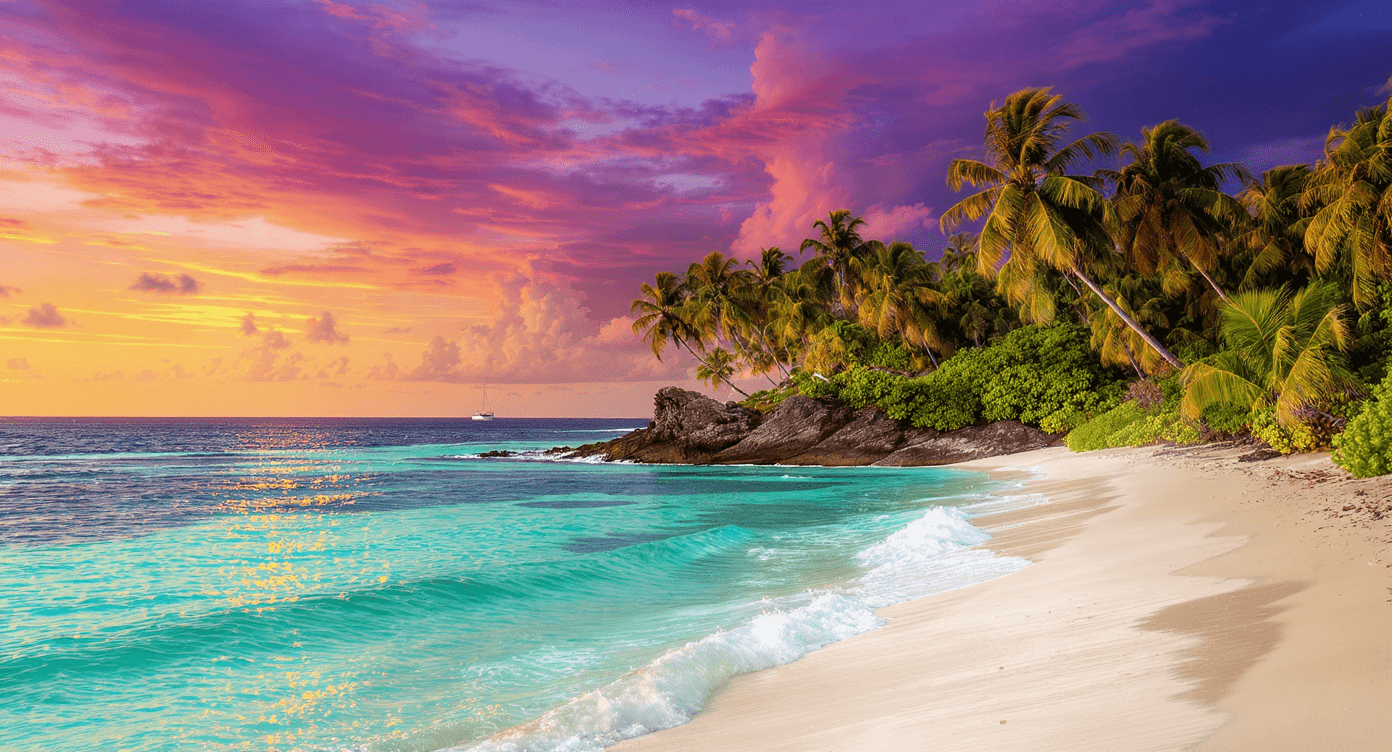 Tropical scene rendering